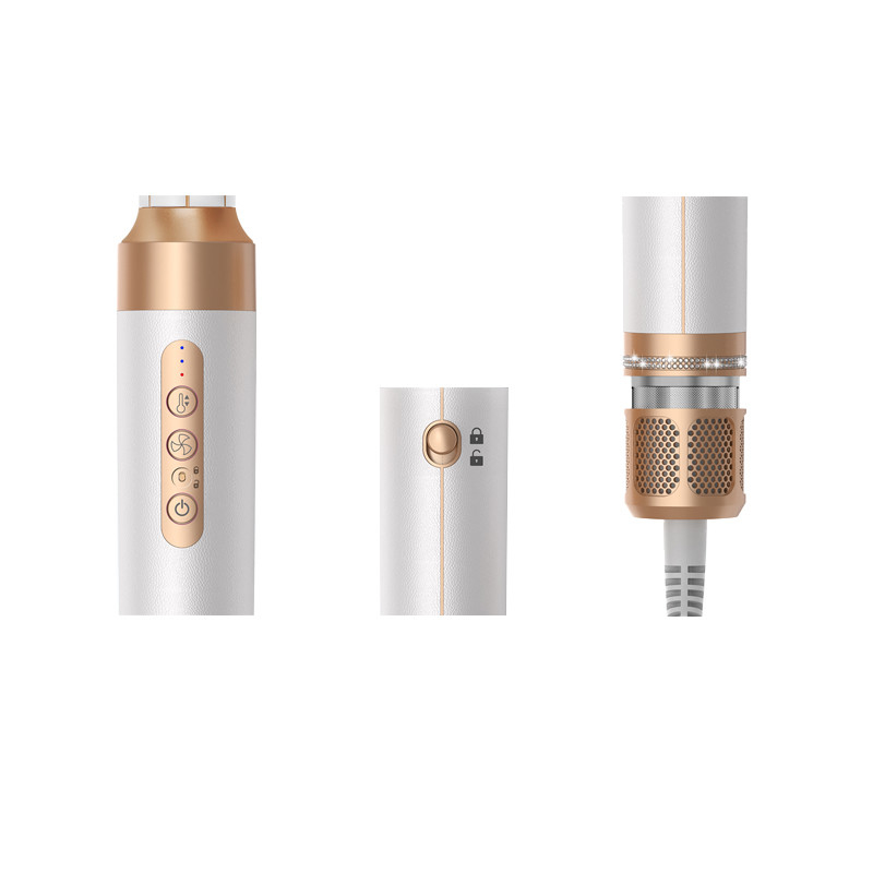 7 in 1 Geräuscharmer Haartrockner Negativ-Ionen-Multi-Funktion Friseur Reparatur Haarbürste