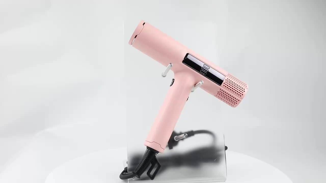 Tragbares Blow Haartrockner Grau Starker Wind Heißluft Haarschutz Styling-Tool