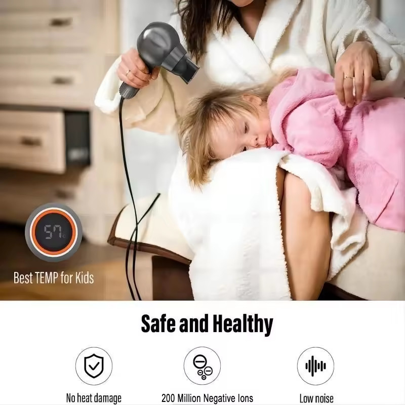 Portable Ionen Haartrockner Einstellbare Temperatur Smart für das Wohnzimmer
