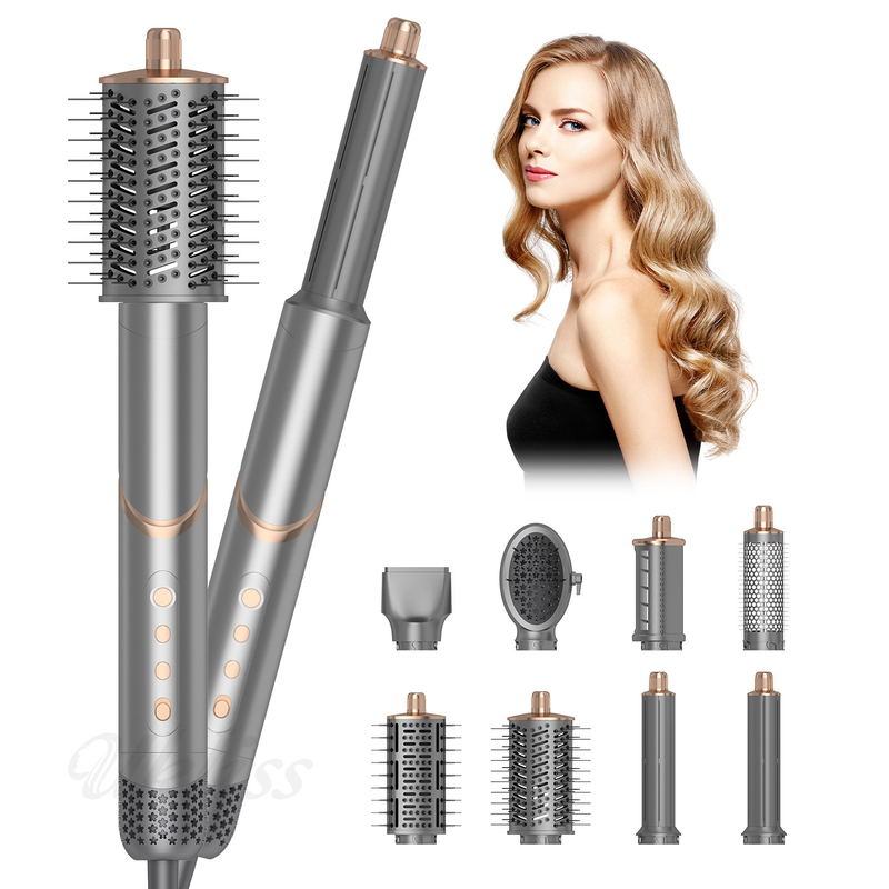 8 in 1 Fast Styling Multi-Funktion Heißluftbürste Kamm Klappreise im Freien Luftwrap One Step Styler