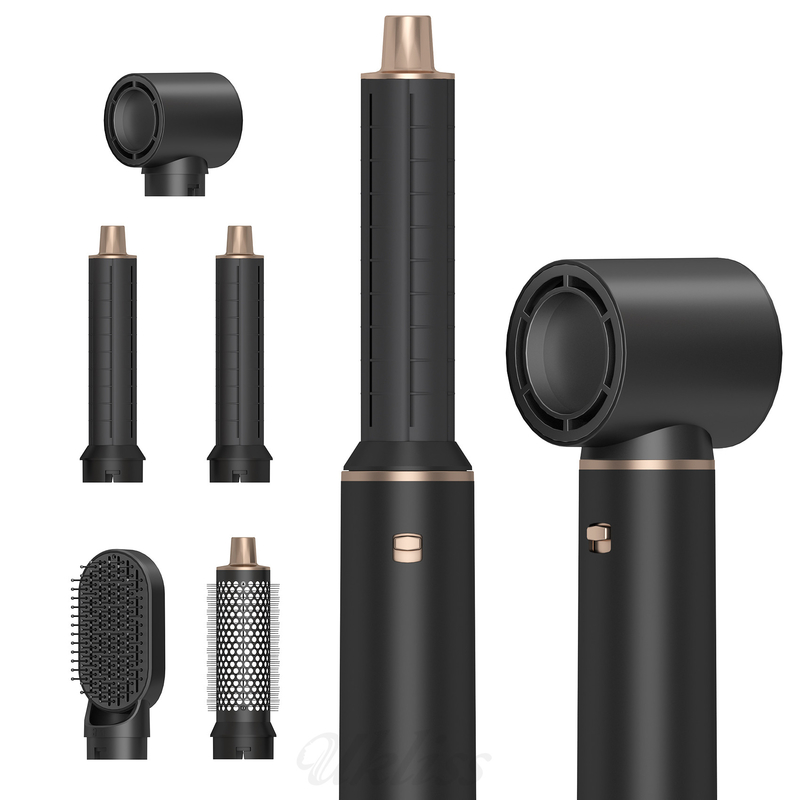 5 in 1 schwarze Geschenkbox Haartrockner One Step Profi Negativ-Ionen-Multi-Funktion Styler