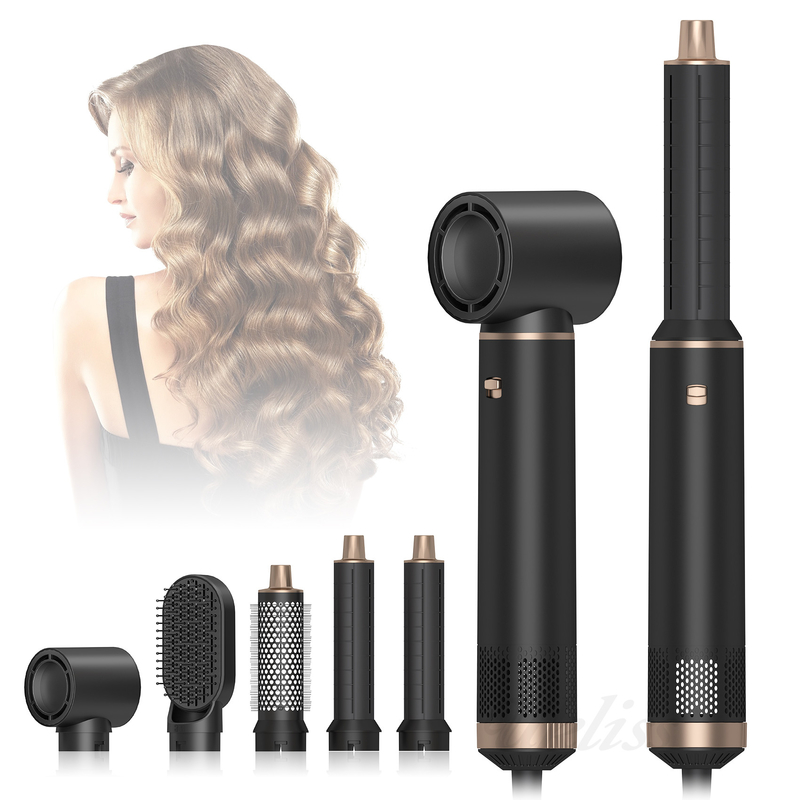 5 in 1 schwarze Geschenkbox Haartrockner One Step Profi Negativ-Ionen-Multi-Funktion Styler