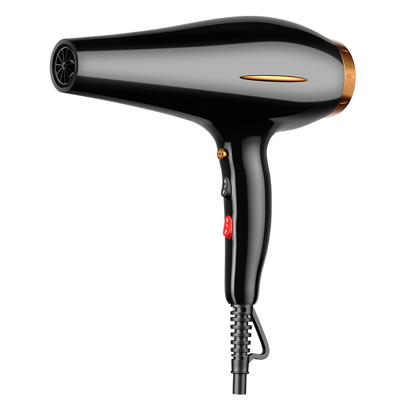 Ergonomischer Griff Elektrischer Haartrockner mit Geräuschreduzierungsdesign und großem Metallluftdruck