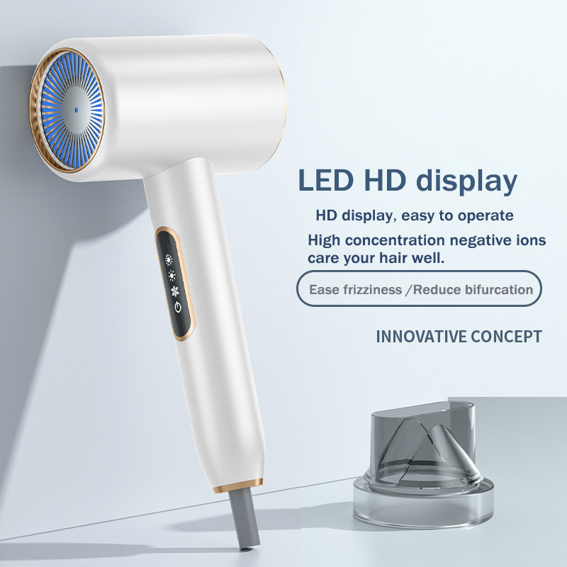 2000W leistungsfähiger Haartrockner mit hoher Geschwindigkeit mit LCD-Flüssigkristall-Display mit Negativ-Ionen-Anzeige