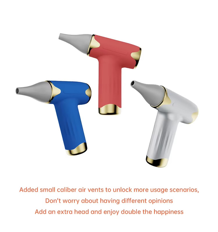 Blau, blattlos, kabellos, Haartrockner, schneller Wind, Handheld, leistungsfähiger Bläser, USB-Ladegerät