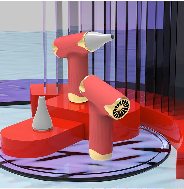 Blau, blattlos, kabellos, Haartrockner, schneller Wind, Handheld, leistungsfähiger Bläser, USB-Ladegerät