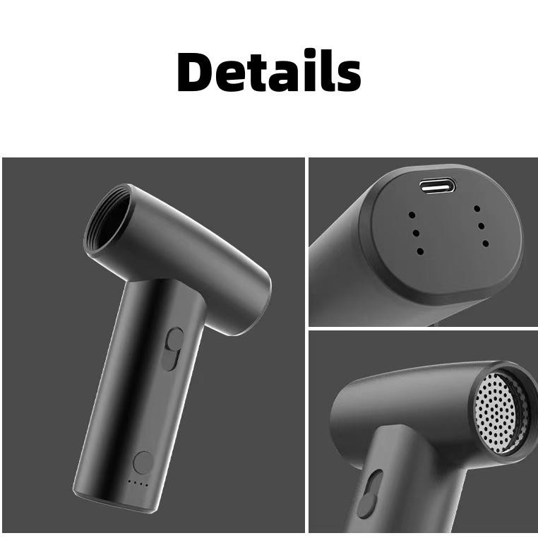 Wiederaufladbare Haarblasen Trockner Set 80W Mini Blattlos Haarblasen Trockner für Zuhause und im Freien