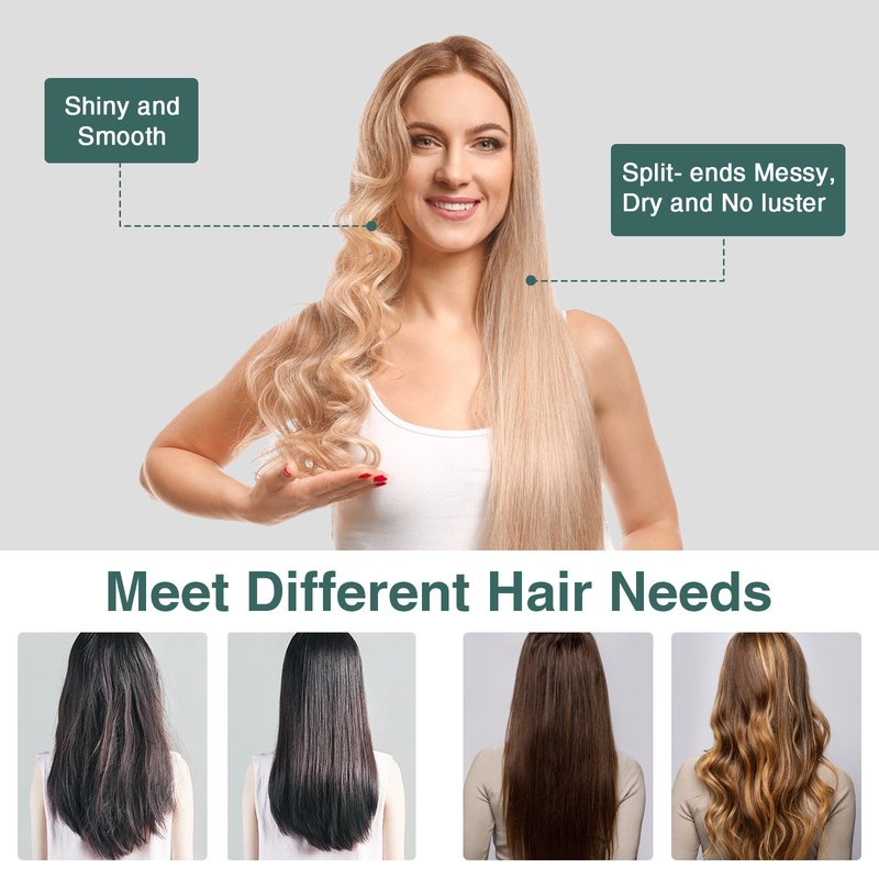 Tourmalin-Keramik-Haar-Curling-Bürste mit Temperaturverstellung und 1,6 Meter Stromkabel