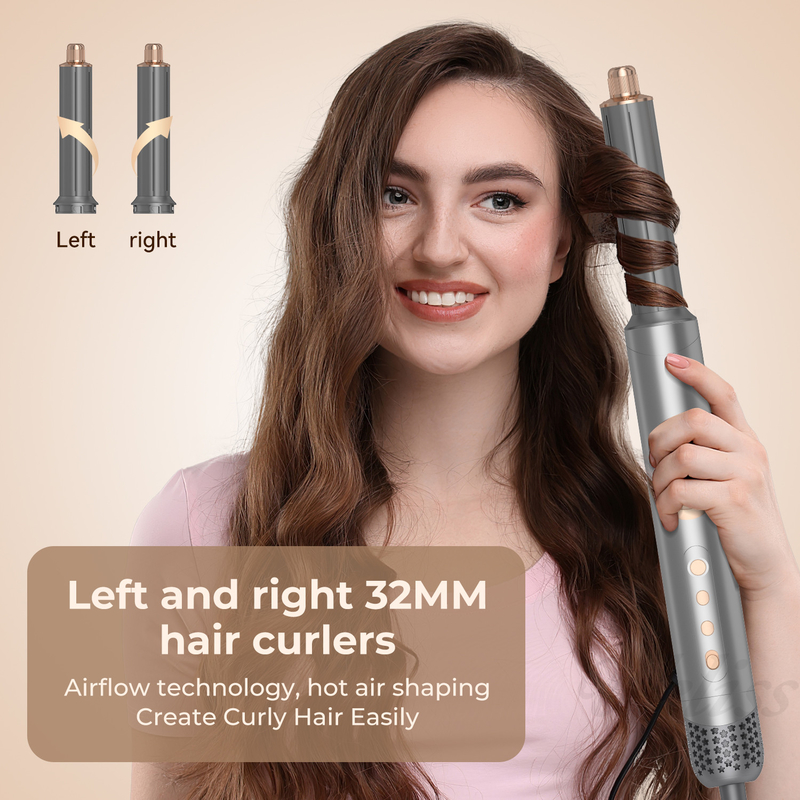 8-in-1-Falthaartrockner-Set mit verstellbaren Wärmeinstellungen und Multi-Düsen-Design