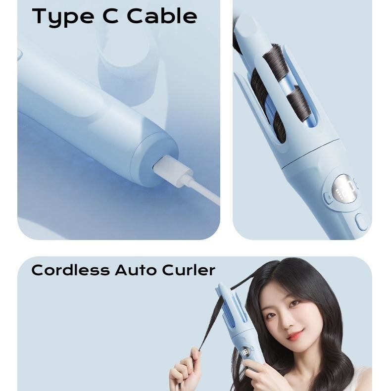 Wireless 47W automatischer Haarkürzer Eisen mit Ionentechnologie Typ-C Laden im Freien