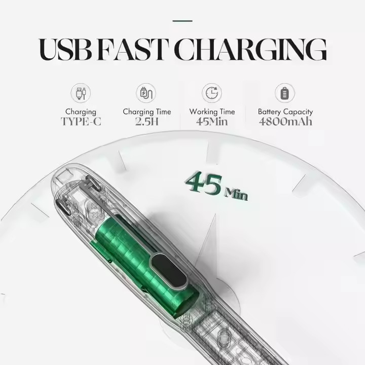 Wiederaufladbarer 2 in 1 drahtloser Haarstrahler drahtloser Haarstrahler mit 4800mAh-Batterie und Mehrtemperatur