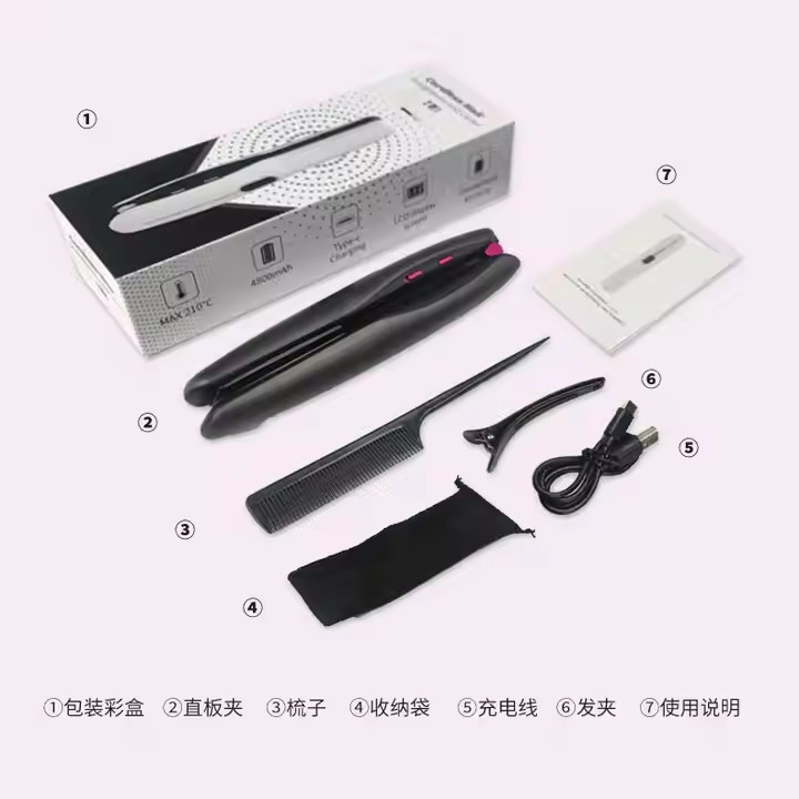 Wiederaufladbarer 2 in 1 drahtloser Haarstrahler drahtloser Haarstrahler mit 4800mAh-Batterie und Mehrtemperatur