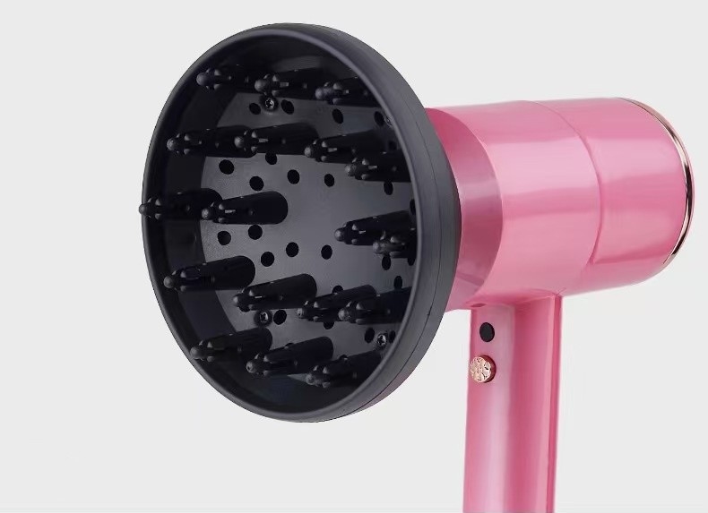 Pink Haartrockner mit 3 professionellen Anbaugruppen für starken Wind und sanfte Pflege geeignet für alle Haartypen