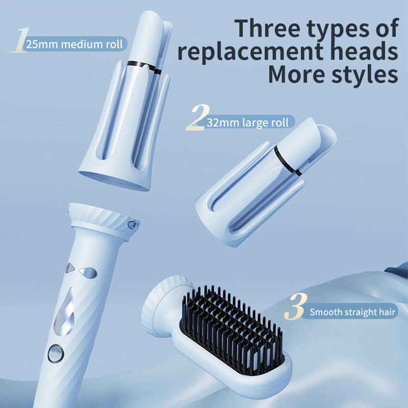 3-in-1-Automatisches Curling-Eisen mit Piep-Alarm, Haarstyling-Werkzeug für mühelose Locken und Wellen