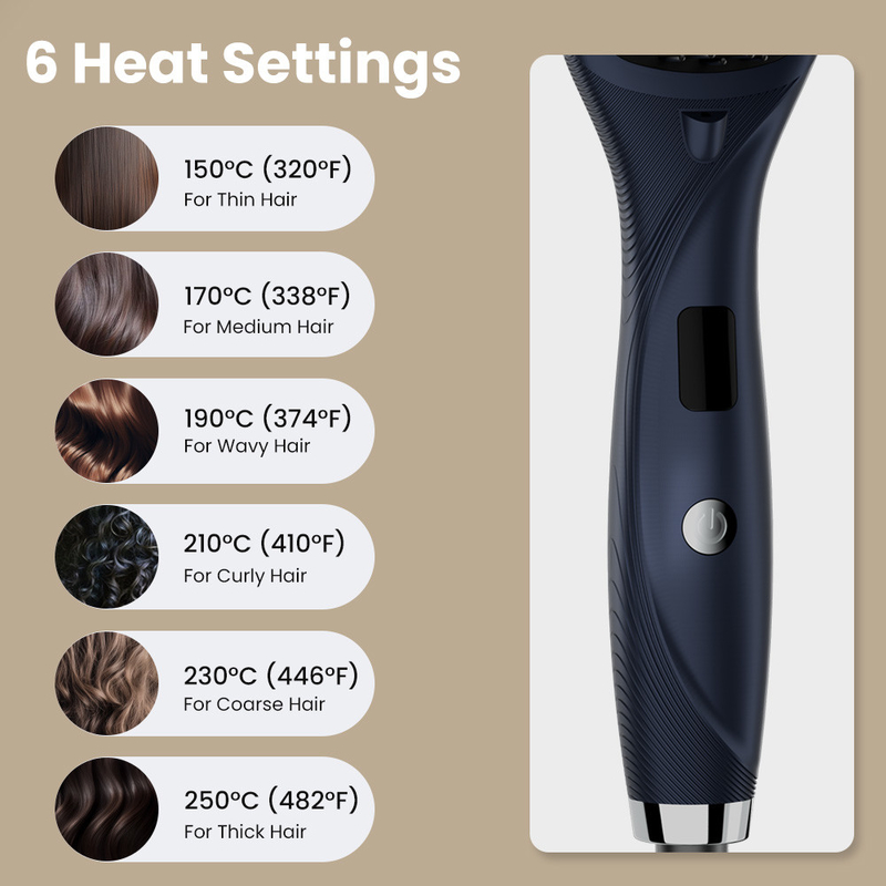Ultra-hohe Temperatur-Negativ-Ionen-Haar-Gleichungs-Kamm mit 2 Geschwindigkeitseinstellungen und mehr als einer Stunde Akkulaufzeit