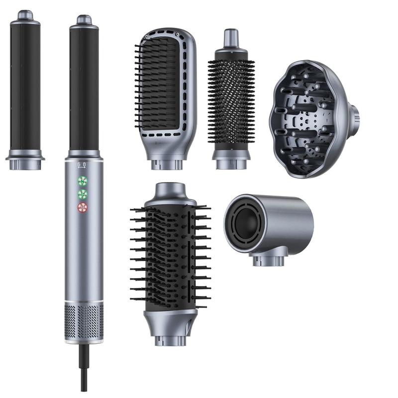 7 in 1 Hochgeschwindigkeits-Hot Air Styler 110 000 RPM Drehbares Haartrocknungsgerät