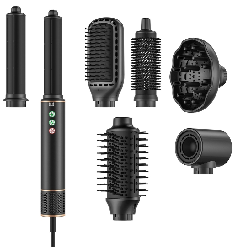7 in 1 Hochgeschwindigkeits-Hot Air Styler 110 000 RPM Drehbares Haartrocknungsgerät