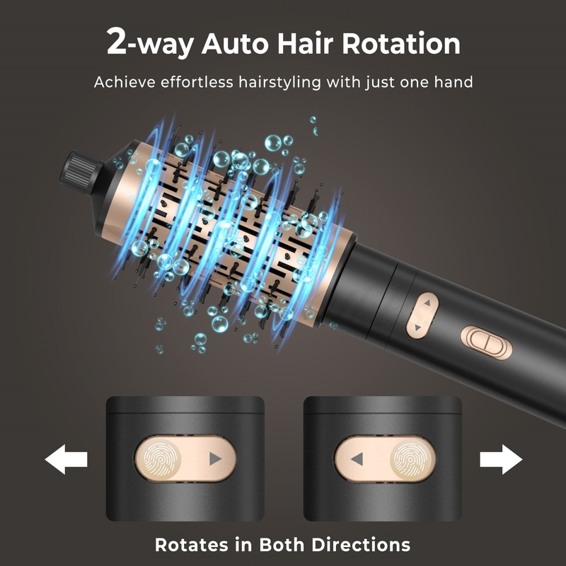 Haartrockner Bürste 6 in 1 Haarstiller Silber Ionen Technologie Schnelltrocknen Multi Styler für gerade lockige und lockige Haare
