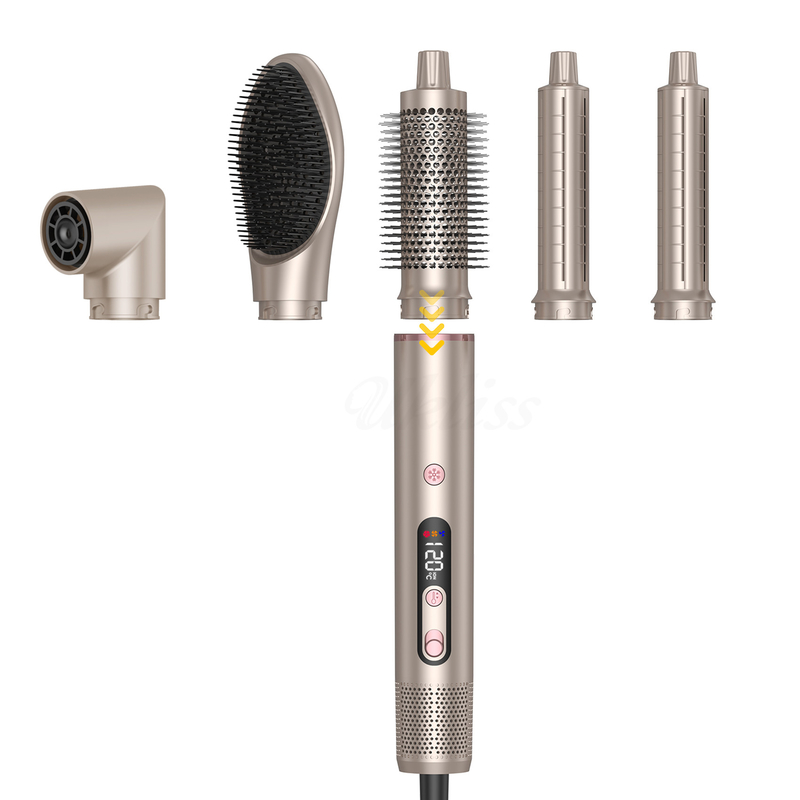 6 in 1 professioneller Heißluftstyling leistungsfähiger Haartrockner & Straightener Set Curling Volumizing Straightening