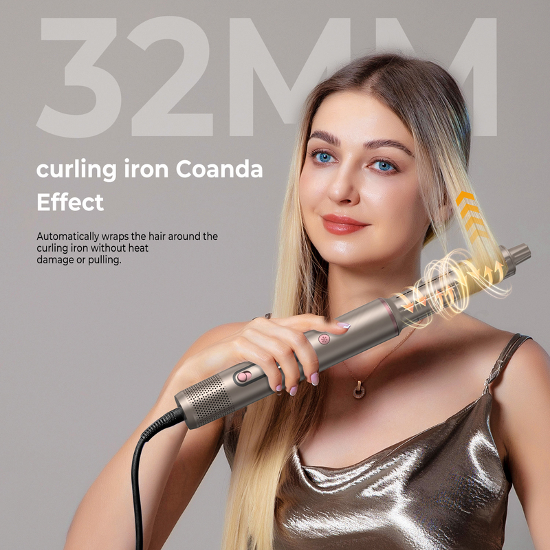 6 in 1 professioneller Heißluftstyling leistungsfähiger Haartrockner & Straightener Set Curling Volumizing Straightening