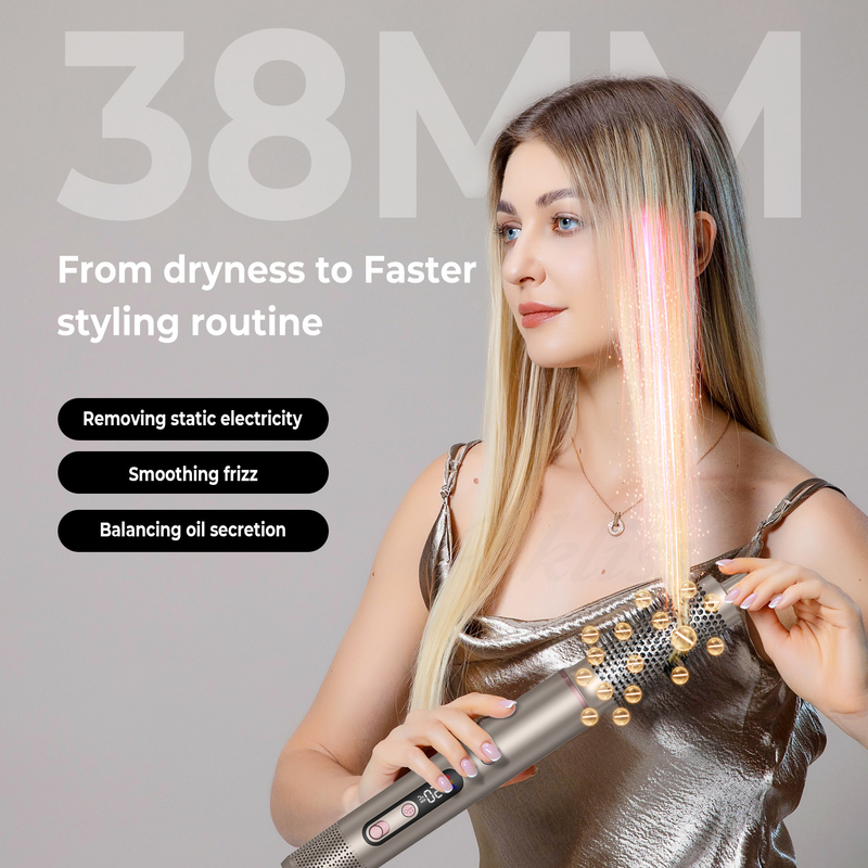 6 in 1 professioneller Heißluftstyling leistungsfähiger Haartrockner & Straightener Set Curling Volumizing Straightening