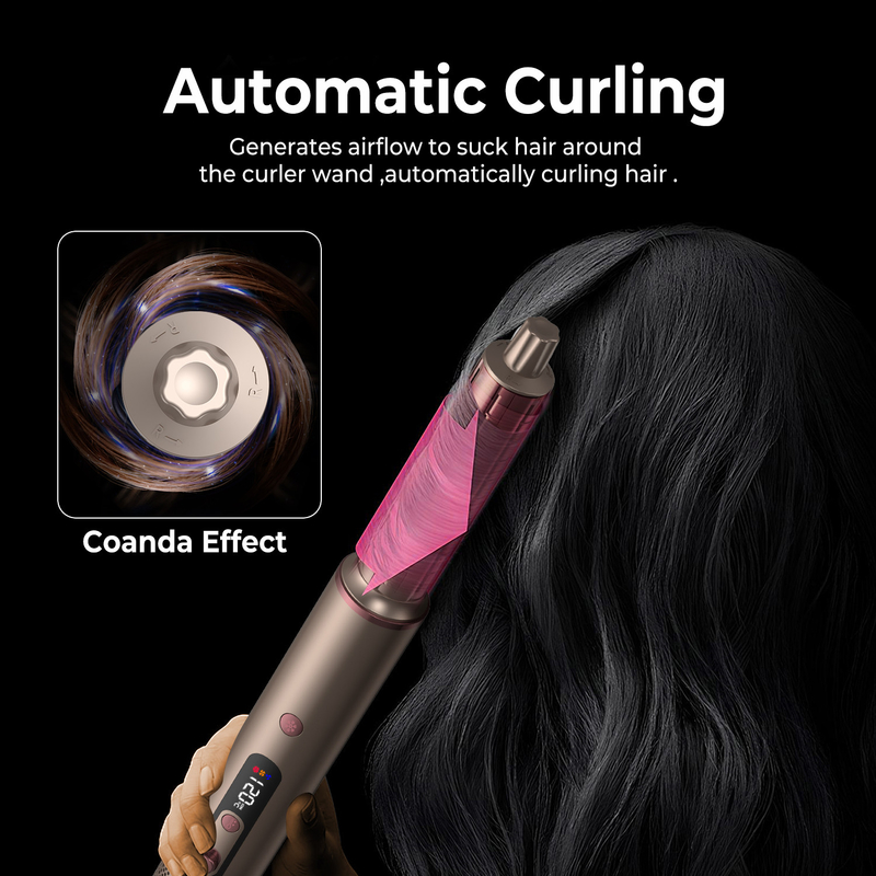 6 in 1 professioneller Heißluftstyling leistungsfähiger Haartrockner & Straightener Set Curling Volumizing Straightening