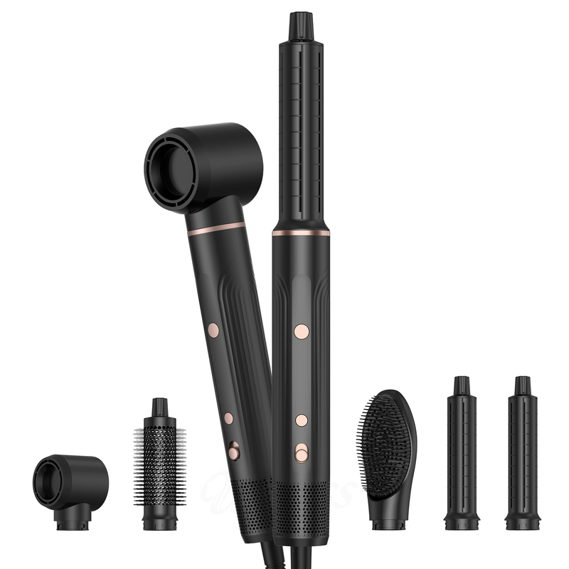 Professionelle Heißluft Styling Haartrockner Bürste 5 in 1 Geschwindigkeit Negative Ionen Schnelle Trocknung Kalt 4 Gänge Spannung 110V / 50HZ 240V / 60HZ