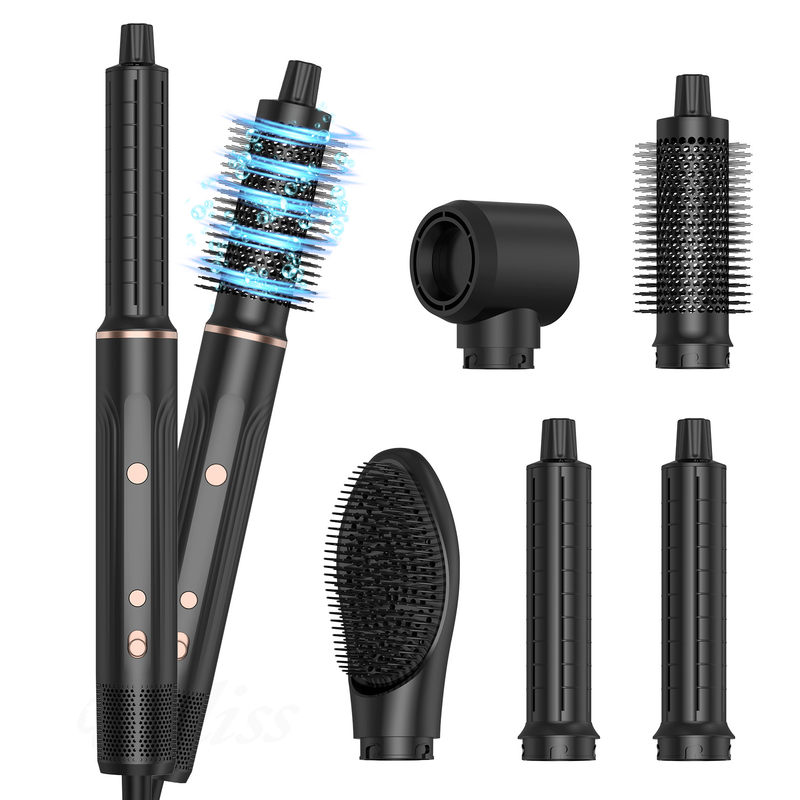 Professionelle Heißluft Styling Haartrockner Bürste 5 in 1 Geschwindigkeit Negative Ionen Schnelle Trocknung Kalt 4 Gänge Spannung 110V / 50HZ 240V / 60HZ